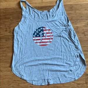 Pure barre circle p American flag tank